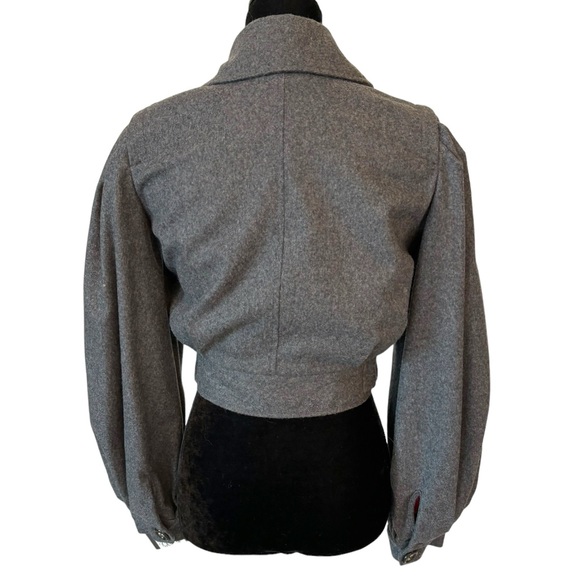 Dolce & Gabbana Gray Soft Balloon Sleeve Jacket 36 XS - Picture 5 of 14